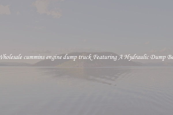 Wholesale cummins engine dump truck Featuring A Hydraulic Dump Bed