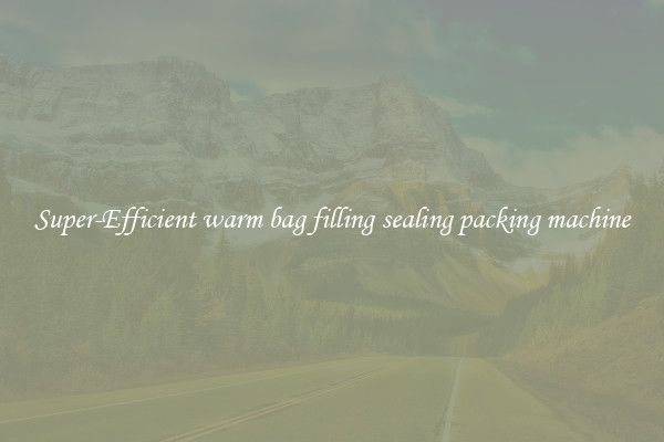 Super-Efficient warm bag filling sealing packing machine