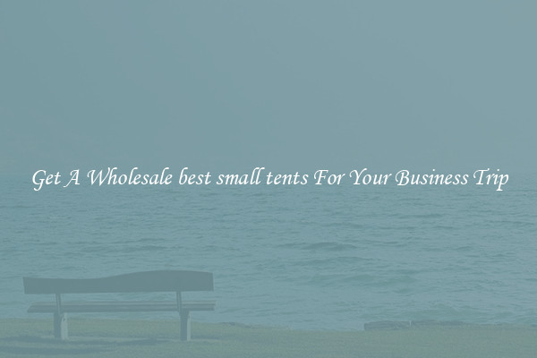 Get A Wholesale best small tents For Your Business Trip