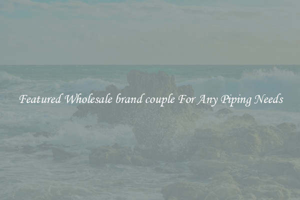 Featured Wholesale brand couple For Any Piping Needs
