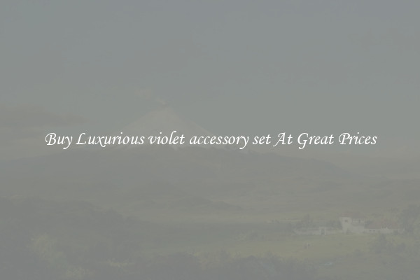 Buy Luxurious violet accessory set At Great Prices