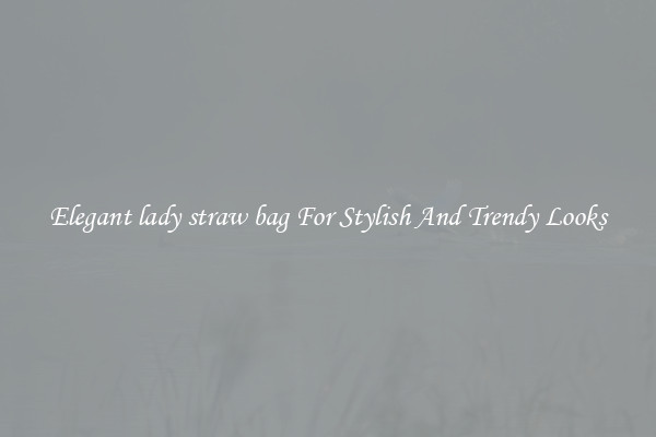 Elegant lady straw bag For Stylish And Trendy Looks