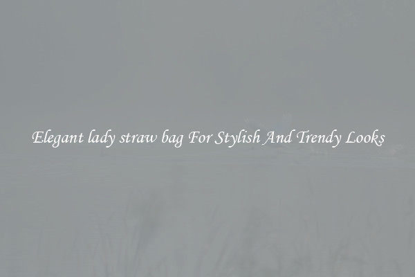 Elegant lady straw bag For Stylish And Trendy Looks