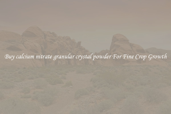 Buy calcium nitrate granular crystal powder For Fine Crop Growth