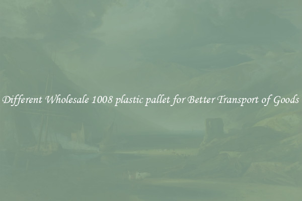 Different Wholesale 1008 plastic pallet for Better Transport of Goods 