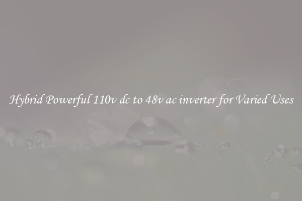Hybrid Powerful 110v dc to 48v ac inverter for Varied Uses