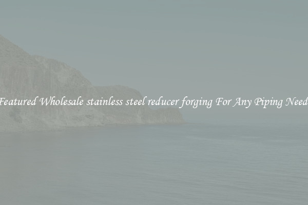 Featured Wholesale stainless steel reducer forging For Any Piping Needs