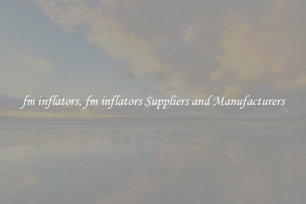 fm inflators, fm inflators Suppliers and Manufacturers